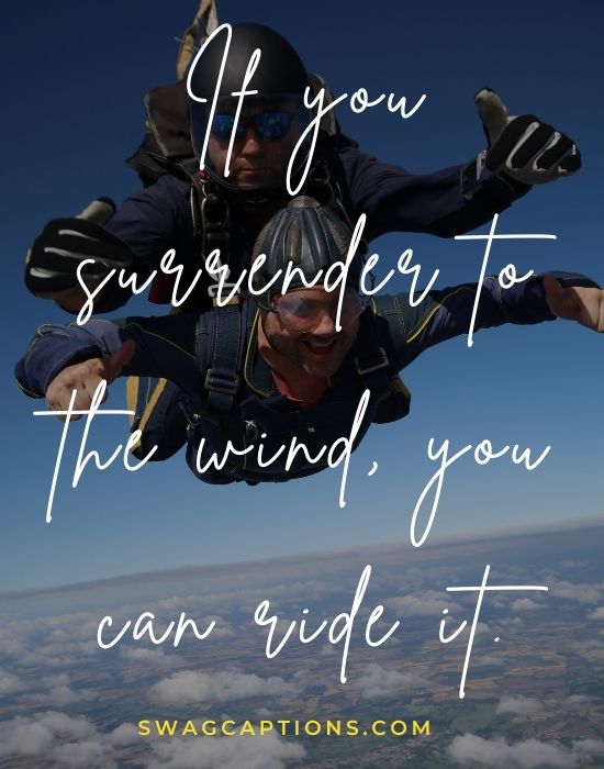 skydiving quotes and captions for Instagram