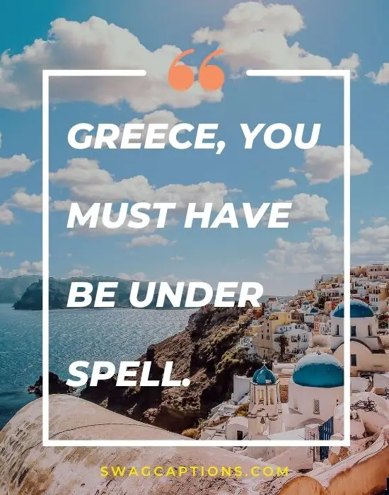 Greece captions and quotes for Instagram