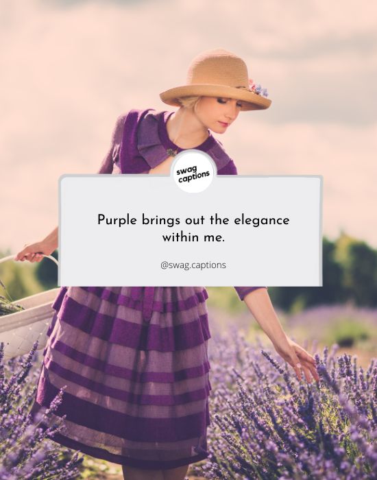 purple dress quotes for Instagram