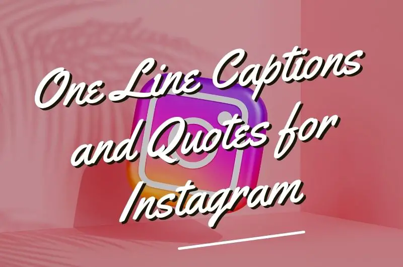 one line captions and quotes for Instagram
