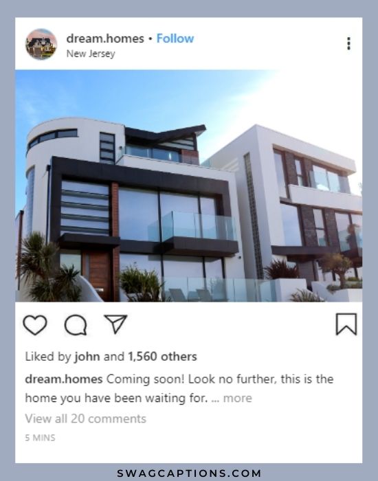 real estate captions for social media