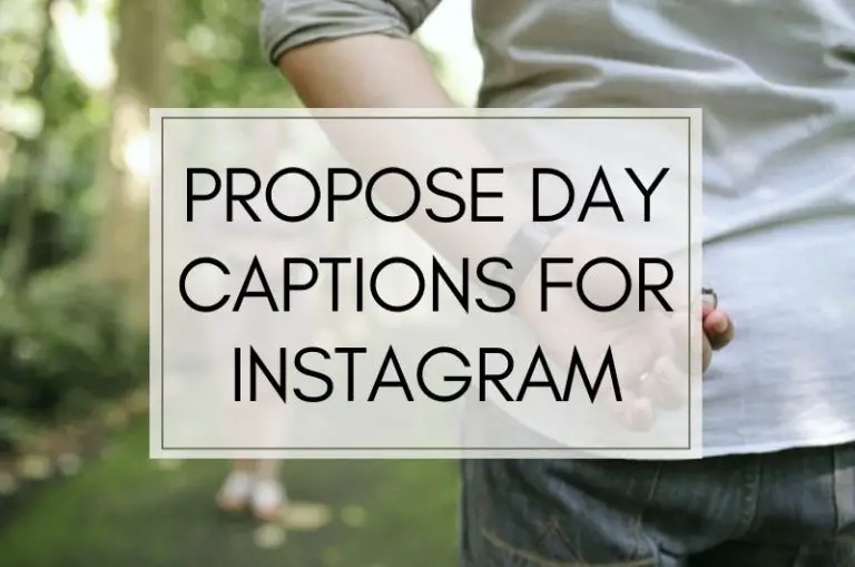 Propose Day Captions and Quotes for Instagram