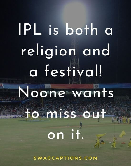 IPL quotes and captions for Instagram