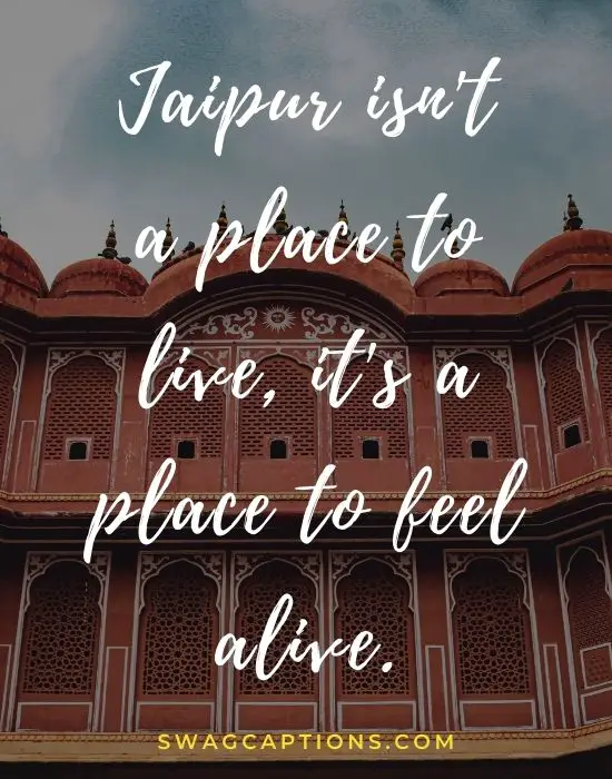 Jaipur captions and quotes for Instagram