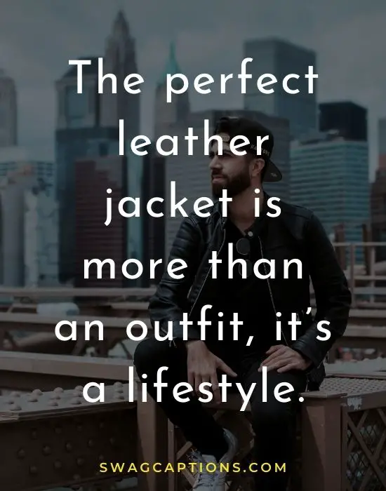 leather jacket captions and quotes for Instagram