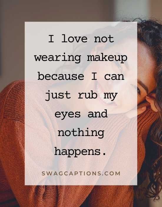 no makeup quotes and captions for Instagram
