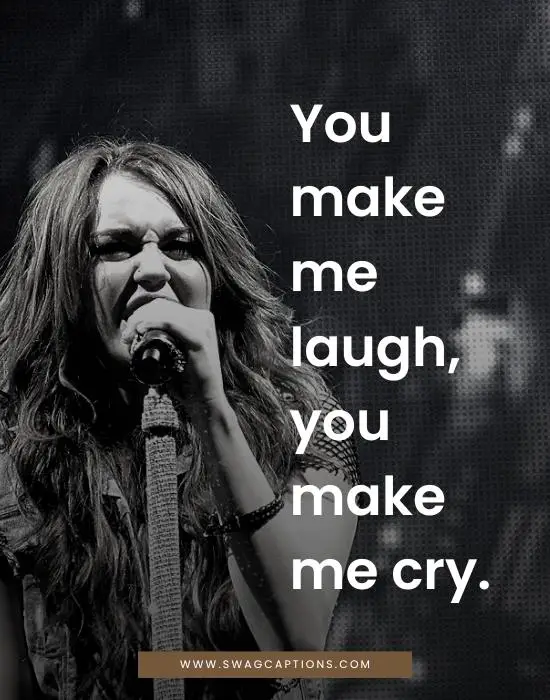 Miley Cyrus lyrics for Instagram Captions