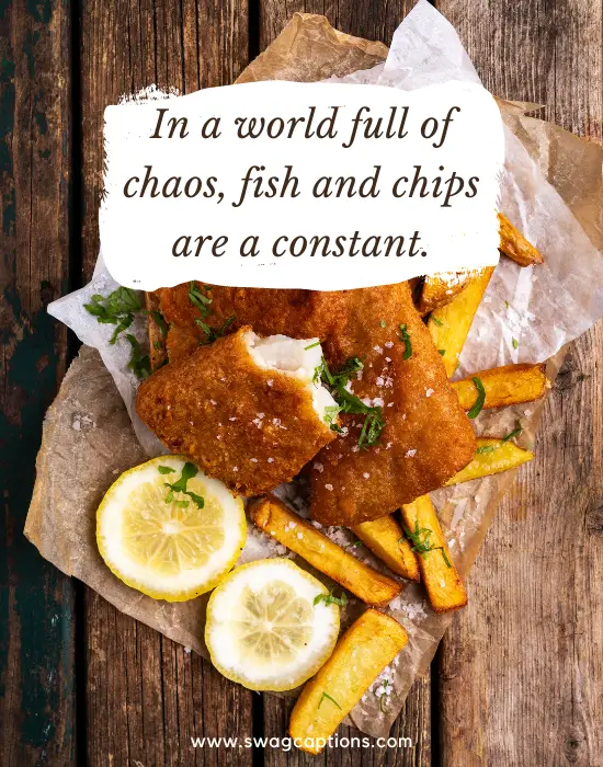 Fish And Chips Captions And Quotes For Instagram