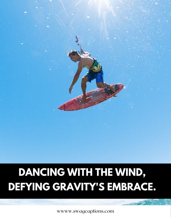 kite surfing captions