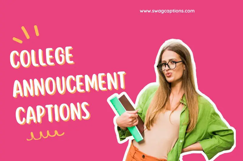 College announcement captions