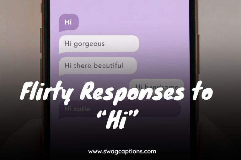 Flirty Responses to “Hi”