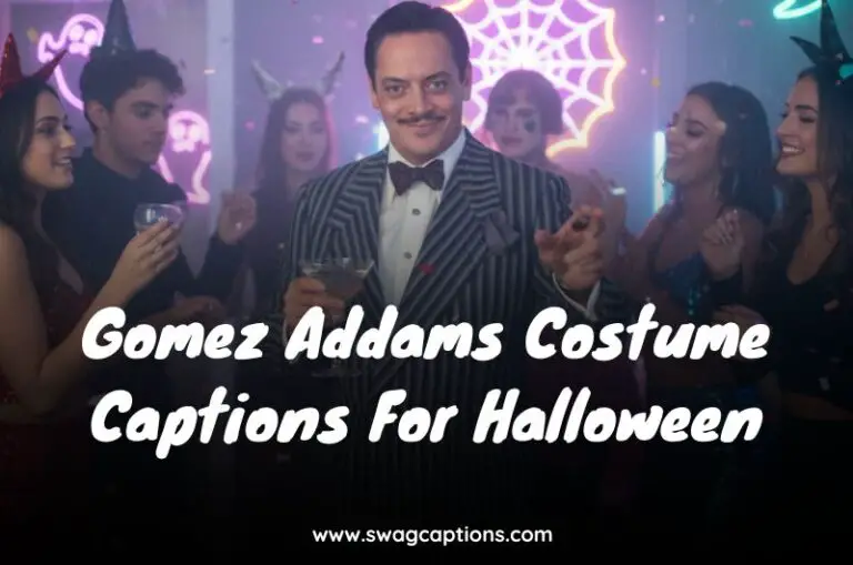 Gomez Addams Costume Captions For Halloween