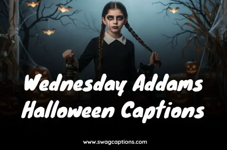 Wednesday Addams Halloween Captions