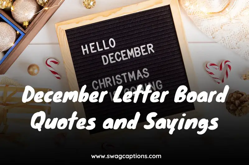 December Letter Board Quotes and Sayings