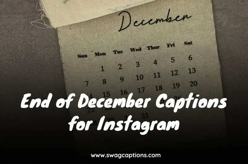 End of December Captions for Instagram