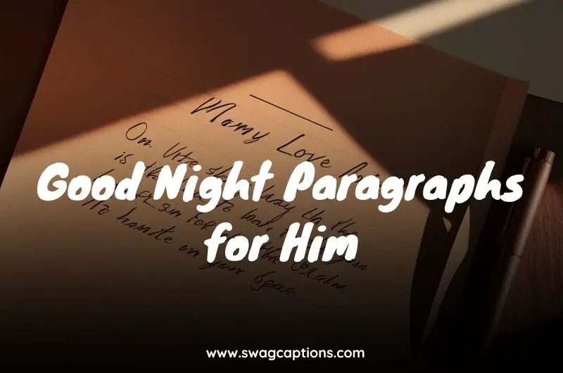 Good Night Paragraphs for Him
