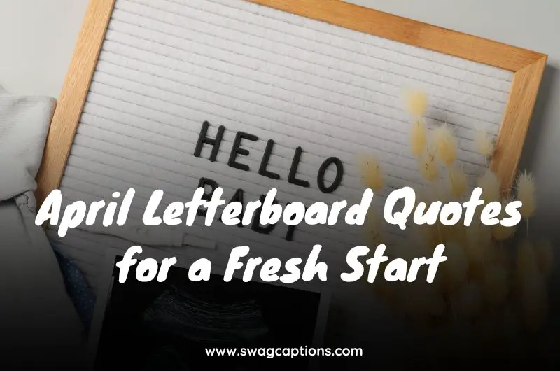 Simple April Letterboard Quotes for a Fresh Start