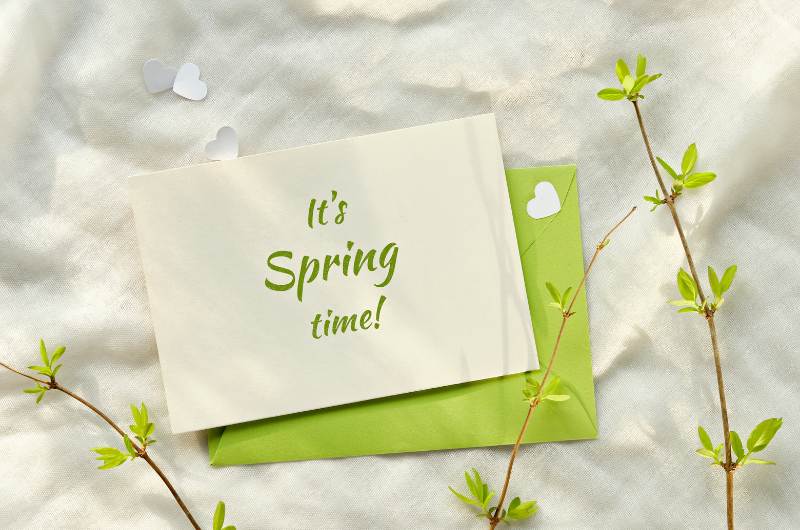 spring greeting card messages