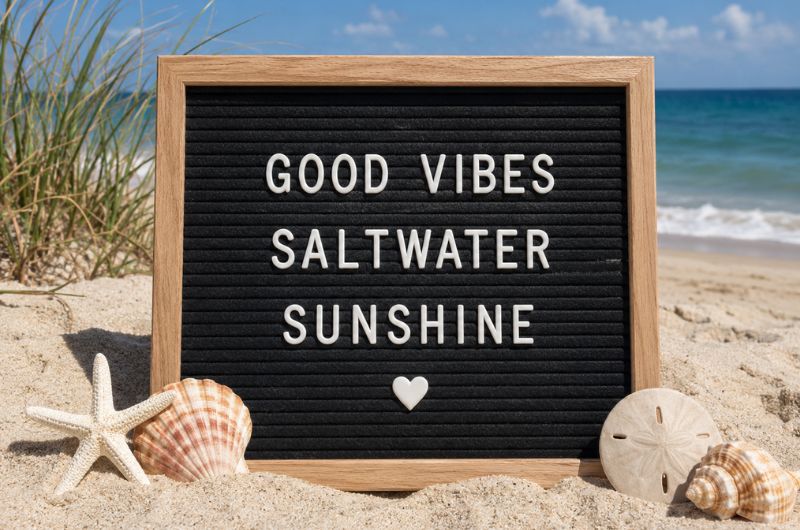 beach letterboard quotes